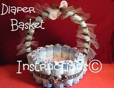 a diaper basket made out of toilet rolls