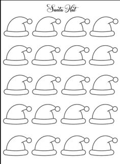 santa hat coloring pages for kids to color and practice their handwriting skills on the christmas holidays