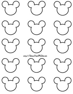 mickey mouse head outlines for the ears