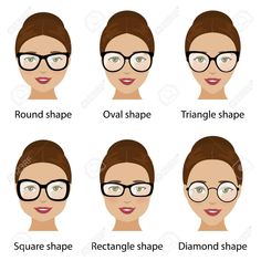 Frames For Round Faces, Glasses For Oval Faces, Womens Sunglasses Face Shape, Womens Glasses Frames