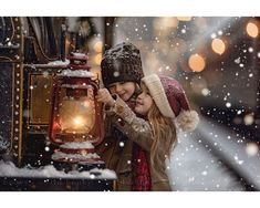 Christmas Train Photo Shoot, Polar Express Photo Shoot, Lantern Photography, Polar Express Train, Background Winter, Winter Schnee, Christmas Shoot, Express Train, Winter Photoshoot