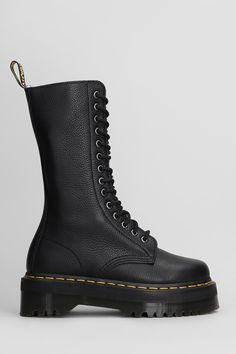 1b99 Quad Combat Boots In Black Leather Tall Combat Boots, Contrasting Stitching, Tom Ford Handbags, Leather Lace Up Boots, Valentino Bags, Sneaker Brands, Mid Calf Boots, Tory Burch Shoes, Pull Tab