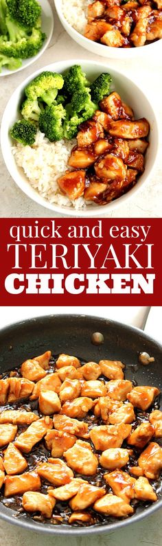 quick and easy teriyan chicken in a skillet