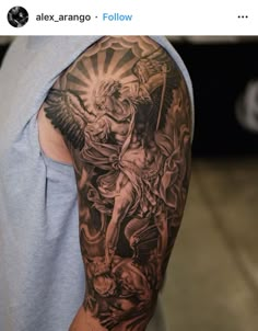 a man with a tattoo on his arm