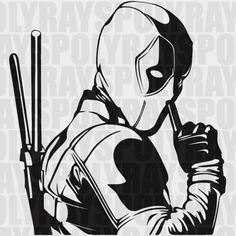 a black and white drawing of a person in a hoodie holding baseball bats