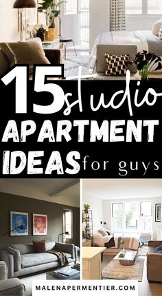 studio apartment decorating ideas Guys First Apartment, Grey Studio Apartment Ideas, How To Arrange A Studio Apartment, Guys Studio Apartment Ideas, Studio Apartment For Men, Guys First Apartment Decor, Masculine Studio Apartment Ideas, Men’s Studio Apartment Decor, Bachelor Room Ideas Small Spaces