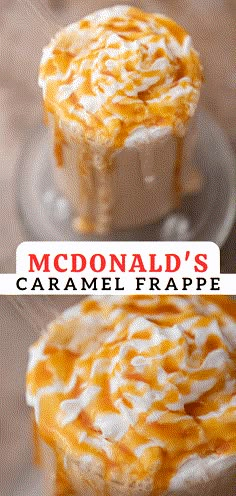 this is an image of a caramel frappe dessert