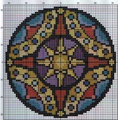 a cross - stitch pattern with an ornate design on it's side, in the middle