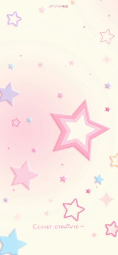 pink and blue stars on a white background with the words forever written below them in chinese