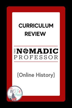 the nomadic professor's online history is shown in this red and white book cover