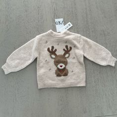 Brand New Cute Winter Sweater For Playtime, Playful Winter Sweater For Playwear, Cute Winter Tops By Zara, Cute Cream Playwear Top, Cute Cream Top For Playwear, Zara Baby, Baby Sweater, Zara Shirt, Baby Sweaters