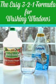 the easy 3 - 2 - 1 formula for washing windows