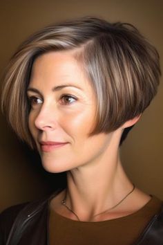 Razor Cut Bob For Fine Hair Short, 5 Hairstyles, Razor Cut Bob, Nice Hairstyles, Highlighted Bangs, Hairstyles For Women Over 50, Short Layered, Short Layered Haircuts