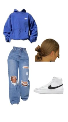 School Shoes Outfit, Outfits With Nike Blazers, Fits For College, Hailey Outfits, Cute Easy Outfits, Cute Easy Outfits For School, Casual Baddie, Shoes Outfit Ideas, School Fit Ideas