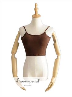 Sun-Imperial Material:COTTON Material:Spandex Item Type:Tops Tops Type:Camis Fabric Type:JERSEY sun-imperialJK1907163 Gender:WOMEN Decoration:NONE Style:Casual Pattern Type:Solid Clothing Length:Short See size chart : https://sun-imperial.com/pages/size-chartSizing advice :Most items run small ( discluding swimsuits and shoes) - If you are not sure which size will work best for you - You can email us via info.sunimperial@gmail.com and provide your bust ,waist ,hips measurements in cm + links of Casual Brown Tops With Built-in Bra, Brown Fitted Tops With Built-in Bra, Brown Stretch Crop Top With Built-in Bra, Stretch Brown Camisole For Summer, Brown Stretch Camisole For Summer, Fitted Brown Tops With Built-in Bra, Fitted Brown Top With Built-in Bra, Brown Fitted Top With Built-in Bra, Brown Top With Built-in Bra For Spring