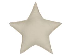 a white star pillow on a white background