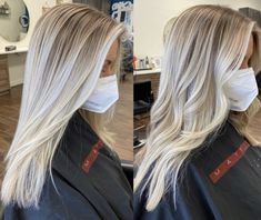 Icy Blonde Hair, Blonde Hair Shades, Balayage Hair Blonde, Blonde Hair Looks, Blonde Hair With Highlights, Hair Shades, Platinum Blonde Hair, Hoco Hair Ideas