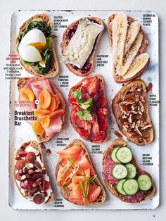 a magazine with different types of sandwiches on it