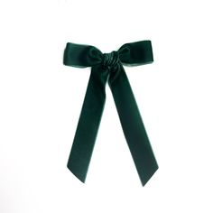 "A sweet Hunter green velvet, hand tied bow on an alligator clip with teeth. .  The bow measures 4\" across and the tails are 6\" long.  Perfect for all ages! Thank you for shopping at Ava Bowtique!" Emerald Hair Bow, Hunter Green Hair, Green Bow Png, Emoji Ideas, Emerald Hair, Hoco Inspo, Velvet Hair Bow, Hunter Girl, Bow Hunter