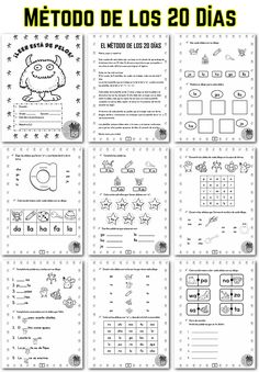 spanish worksheets for kids with pictures and words