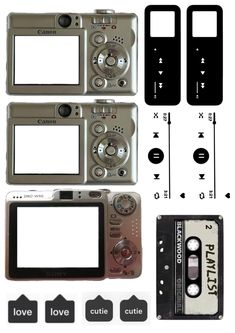 the various parts of a digital camera are shown