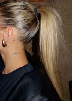 Neck Placement Tattoos, Made New Tattoo, Discrete Tattoos For Women, Songs Tattoo Ideas, Lover Neck Tattoo, Inside Of Wrist Tattoo, Neck Nape Tattoo, Pairing Tattoos, Leo Wrist Tattoo