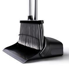 PRICES MAY VARY. 【Durable Steel Long Handle】Long enough: broom handle -53"/dustpan handle -37.5", even tall adults don’t need to bend down when using the broom with dustpan combo set sweeping. 3-section interlocking design(dustpan handle only 2-section) for easy storage or custom height adjustment, loop on end of handle makes it easy to hang. 【Easy Storage】Lobby dustpan has pivoting bail and integrated hanging holes allow the broom and dustpan set to hang or stand up.for space-efficient storage. Broom Handle, Broom And Dustpan, Dust Pan, Brooms, Garbage Can, Kitchen Handles, Household Supplies, Long Handles, Kitchen Room