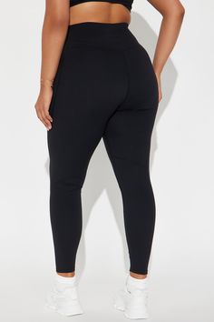 Available In Black And Plum. Active Legging High Waisted Elastic Waistband Super Soft Seaming Detail Double Pocket Medium Impact Stretch Pair With "Energy Surge Super Soft Active Top" 77% Polyester 23% Spandex Imported | Energy Surge Super Soft Legging in Black size Large by Fashion Nova Cute Plus Size Clothes, Active Top, Plus Size Leggings, Active Leggings, Soft Leggings, Black Leggings, Fashion Nova, Black Fashion, Plum