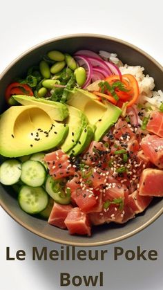 a bowl filled with lots of different types of food