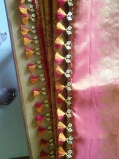 Bicolor crochet Sari Tassels, Saree Kuch, Saree Accessories