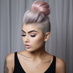 Mf Hussain, Undercut Bob Haircut, Color Wow Dream Coat, Wow Dream Coat, Undercut Styles, Half Shaved Hair, Shaved Side Hairstyles, Beautiful Buns, Short Hairdos