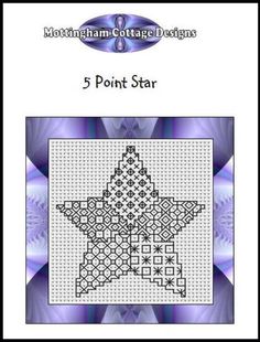 the 5 point star cross stitch pattern