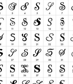 the alphabets and numbers are all in different styles, from capital to numeral