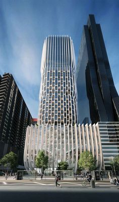 an artist's rendering of the exterior of a skyscraper