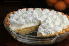 a pie sitting on top of a cooling rack