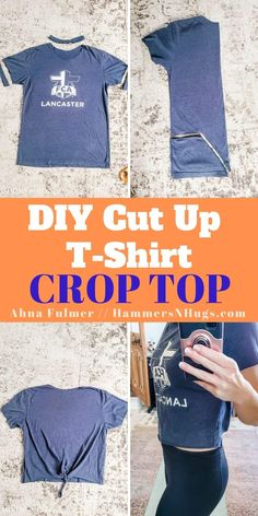 the instructions for how to make t - shirt crop tops