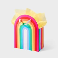 Large Teen Girl Gift Bag Rainbow with 6ct Tissues - Spritz™ Diy Birthday Favors, Rainbow Packaging, Paper Bag Gift Wrapping, Baby Shower Gift Bags, Decorated Gift Bags, Shark Gifts, Birthday Gift Bags, Large Gift Bags, Rainbow Gift