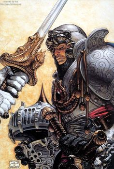 Juan Gimenez. Fantastic detail! Bd Comics, Science Fiction Art, Fantasy Armor, High Fantasy, Arte Fantasy, Fantasy Inspiration, Fantasy Illustration, Sci Fi Art, Comic Artist