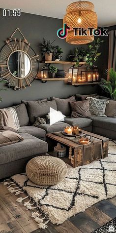 ▷▷Entdecken Sie eine Oase der Ruhe und Eleganz mit unseren inspirierenden Wohnzimmer-Ideen...e ein Sofa in Grau in den Mittelpunkt stellen. Dieser vielseitige Farbton dient als perfekte Leinwand für Ihre Designträume und schafft einen Raum...r zeitgenössischen Charme verströmt.! Living Room Decor Brown Couch, Nautical Elements, Furnitur Ruang Keluarga, Living Room Partition, Living Room Partition Design, Living Room Decor Cozy, Ideas Living Room, Stylish Living Room, Livingroom Layout