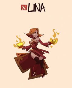 a cartoon character holding a flame in her hand with the word luna above her head