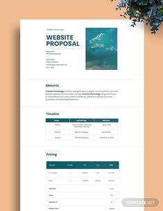 a white and green website template with an image of a wave in the ocean on it