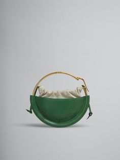 Green Leather Modern Hobo Bag, Modern Green Leather Hobo Bag, Modern Green Bag With Leather Lining, Modern Green Bags With Leather Handles, Green Textured Leather Bag For On-the-go, Sustainable Bag, Unique Handbags, Small Leather Bag, Trunk Bag