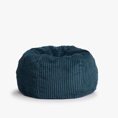 the bean bag is made from dark green cord