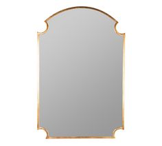 a gold framed mirror on a white background