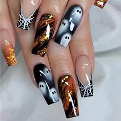 Super Cute And Stylish Ships In 5-10 Business Days Stylish Manicure, Halloween Press On Nails, French Nail Art, Halloween Nail, Nailed It