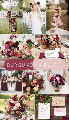 burgundy and blush wedding color palettes