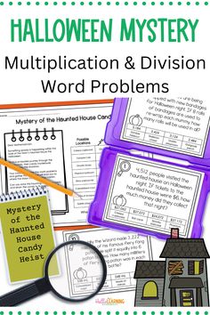 halloween mystery word problems and worksheets with the words's name on them