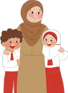 a woman and two children are standing next to each other with their arms around one another