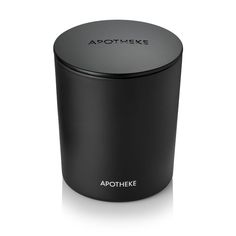 the apothheke black container is shown on a white background