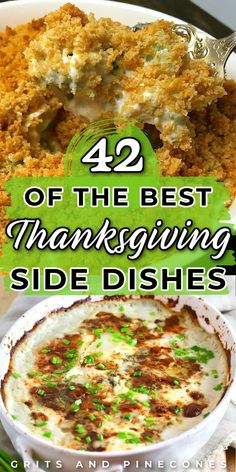 the best thanksgiving side dishes with text overlay